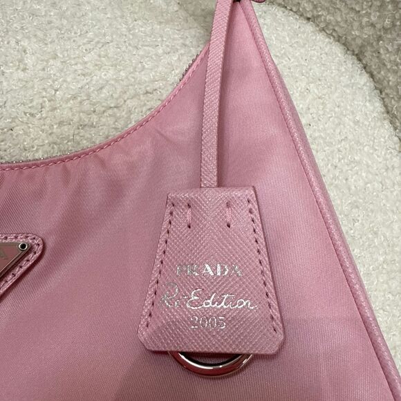 Pink Prada Re-edition nylon bag - Picture 8 of 9